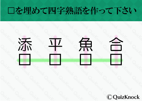 四字熟語 Quizknock