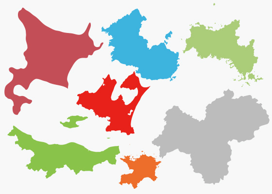 シルエットで当てろ 県の形あてクイズ