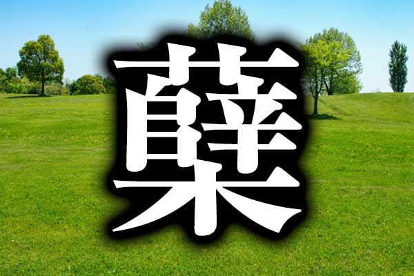 蕾 莨 苳 くさかんむりの漢字クイズ