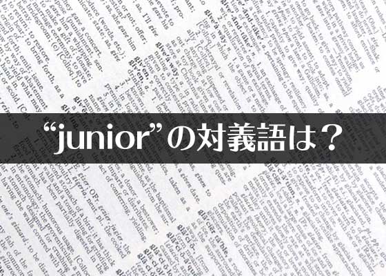 Junior と反対の意味の英単語は 英語の対義語クイズ 受験生必見